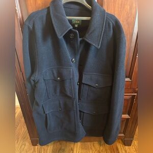 J. Crew Men's Dark Blue Military Jacket